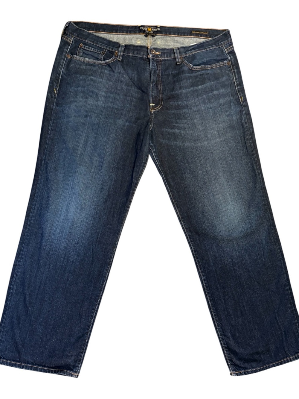 Lucky Brand 361 Vintage Straight Men's Dark Blue Jeans Dark Wash Relaxed Fit 40